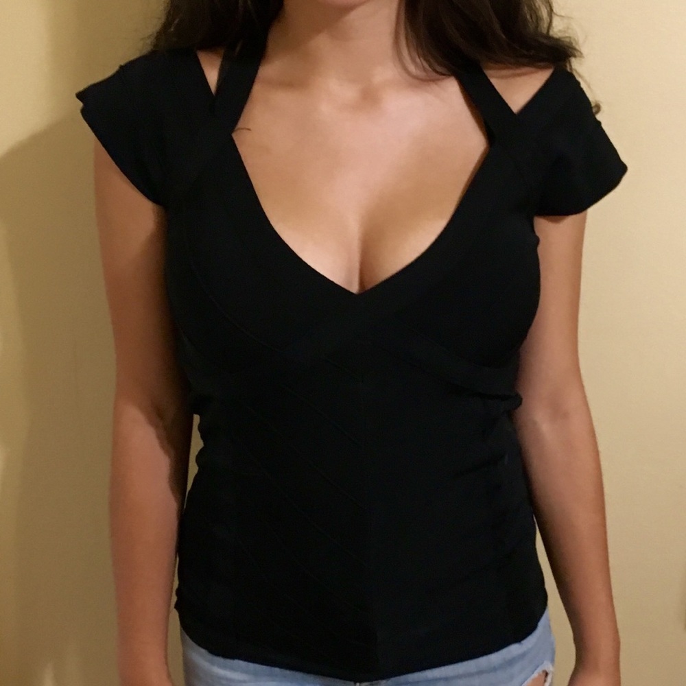 Sexy Black Top For a Night Out